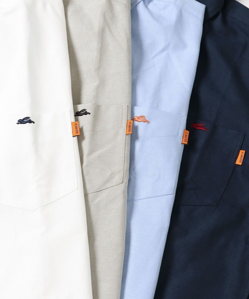 KRIFF MAYER（クリフメイヤー）の「リラックスoxシャツ半袖（シャツ/ブラウス・メンズ・ベージュ/ネイビー/オフホワイト/サックスブルー・MEDIUM/LARGE/X-LARGE）」の12枚目の写真