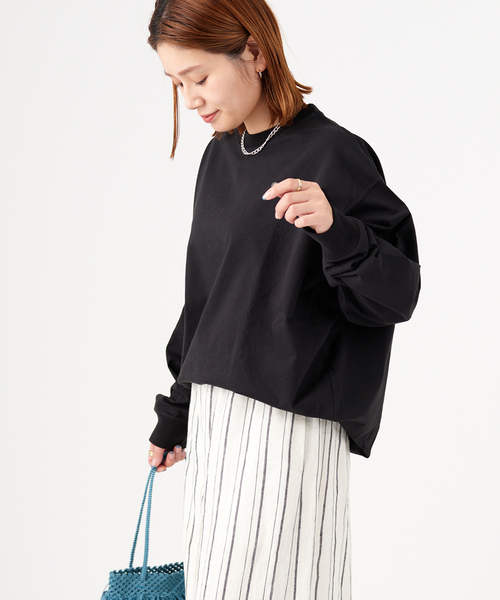 JOURNAL STANDARD(ジャーナルスタンダード)の「タックスウェットシャツ(Tシャツ/カットソー・レディース・ホワイト/チャコールグレー/ブラック/グリーン/ダークブルー・FREE)」の3枚目の写真