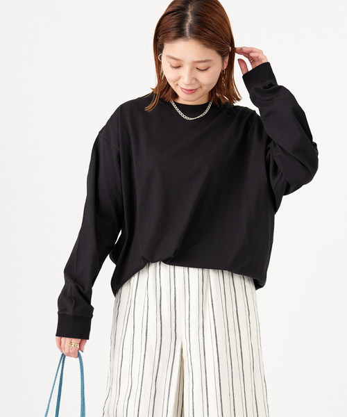 JOURNAL STANDARD(ジャーナルスタンダード)の「タックスウェットシャツ(Tシャツ/カットソー・レディース・ホワイト/チャコールグレー/ブラック/グリーン/ダークブルー・FREE)」の6枚目の写真