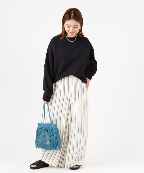 JOURNAL STANDARD(ジャーナルスタンダード)の「タックスウェットシャツ(Tシャツ/カットソー・レディース・ホワイト/チャコールグレー/ブラック/グリーン/ダークブルー・FREE)」の8枚目の写真