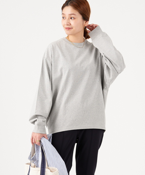 JOURNAL STANDARD(ジャーナルスタンダード)の「タックスウェットシャツ(Tシャツ/カットソー・レディース・ホワイト/チャコールグレー/ブラック/グリーン/ダークブルー・FREE)」の13枚目の写真