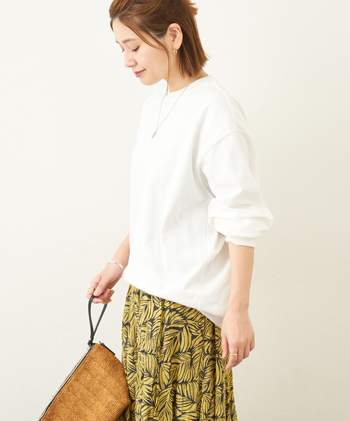 JOURNAL STANDARD(ジャーナルスタンダード)の「タックスウェットシャツ(Tシャツ/カットソー・レディース・ホワイト/チャコールグレー/ブラック/グリーン/ダークブルー・FREE)」の17枚目の写真