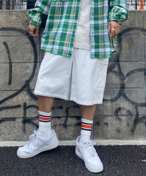 [a20] パイルワイドカーゴショーツ　ホワイト a2o】パイルワイドカーゴショーツ（その他パンツ）｜a2o（エーツーオー