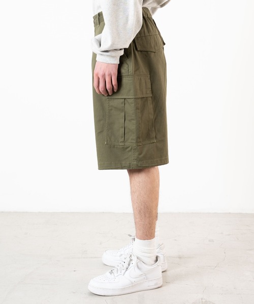 WEGO（ウィゴー）の「WEGO/ワイドカーゴショーツ（カーゴパンツ・メンズ・カーキ/ブラック/ホワイト・LARGE/MEDIUM）」の19枚目の写真