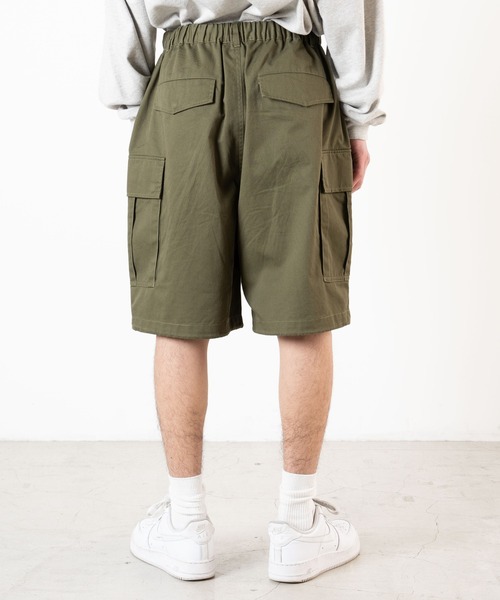 WEGO（ウィゴー）の「WEGO/ワイドカーゴショーツ（カーゴパンツ・メンズ・カーキ/ブラック/ホワイト・LARGE/MEDIUM）」の20枚目の写真