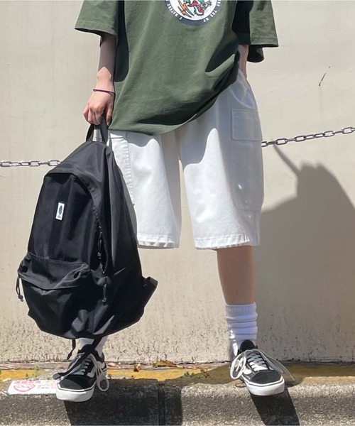 WEGO（ウィゴー）の「WEGO/ワイドカーゴショーツ（カーゴパンツ・メンズ・カーキ/ブラック/ホワイト・LARGE/MEDIUM）」の5枚目の写真