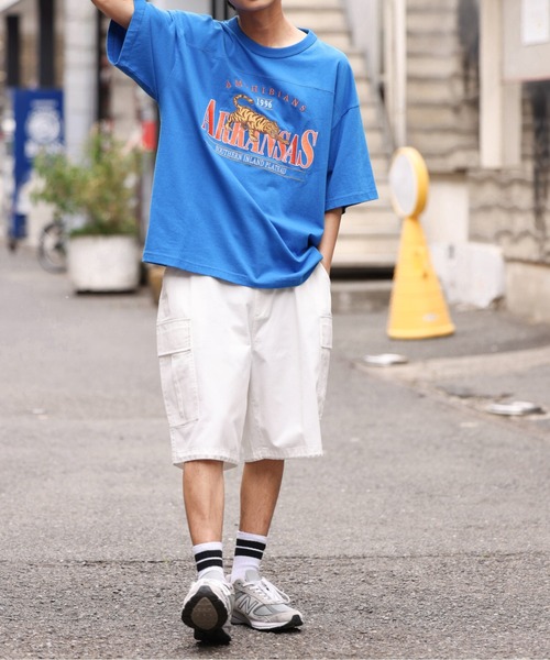 WEGO（ウィゴー）の「WEGO/ワイドカーゴショーツ（カーゴパンツ・メンズ・カーキ/ブラック/ホワイト・LARGE/MEDIUM）」の8枚目の写真