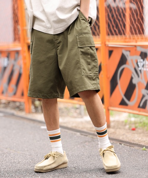 WEGO（ウィゴー）の「WEGO/ワイドカーゴショーツ（カーゴパンツ・メンズ・カーキ/ブラック/ホワイト・LARGE/MEDIUM）」の7枚目の写真