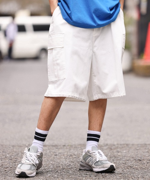 a2o パイルワイドカーゴショーツ Mホワイト a2o パイルワイドカーゴショーツ Mホワイト a2o パイルワイドカーゴ