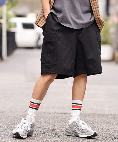 WEGO（ウィゴー）の「WEGO/ワイドカーゴショーツ（カーゴパンツ・メンズ・カーキ/ブラック/ホワイト・LARGE/MEDIUM）」の13枚目の写真