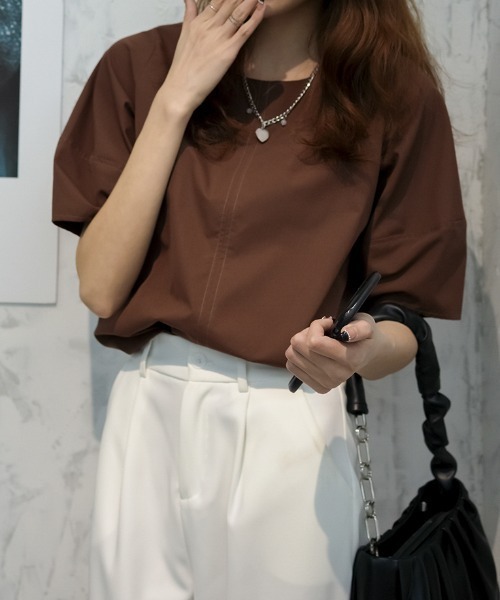 Diosfront(ディオスフロント)の「ボリュウームスリーブブラウス(シャツ/ブラウス・レディース・ホワイト/ベージュ/サックスブルー/イエロー/ライトグリーン/モカ・FREE)」の7枚目の写真