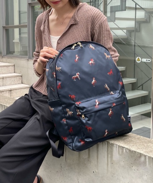russet ラシット リュックサッ ク総柄 レディース ネイビー ⭐️新品未使用⭐️ russet ラシット リュックサック ネイビー
