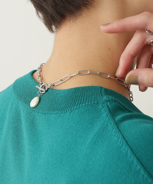 N.（N. Natural Beauty Basic）（エヌエヌナチュラルビューティーベーシック）の「パール×チェーンネックレス（ネックレス・レディース・シルバー/ゴールド・FREE）」の8枚目の写真