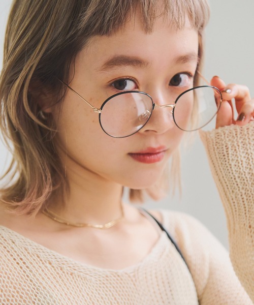 Crisp（クリスプ）の「メタルフレームグラス（メガネ・レディース・ブラック/ベージュ/ブラウン・FREE）」の14枚目の写真