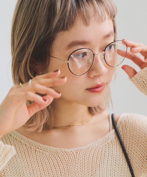 Crisp（クリスプ）の「メタルフレームグラス（メガネ・レディース・ブラック/ベージュ/ブラウン・FREE）」の15枚目の写真