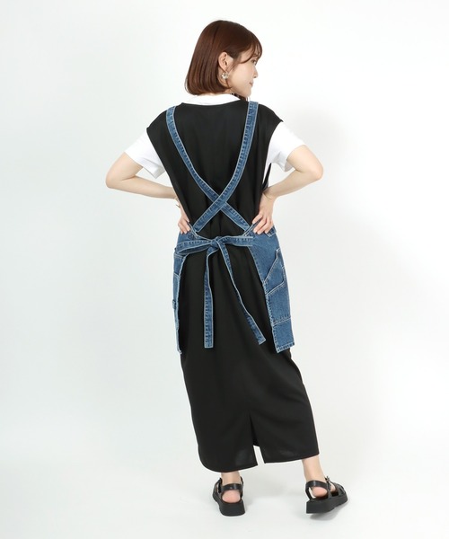 Lee（リー）の「Lee(リー)ダック・ヒッコリー・デニムエプロン（エプロン・メンズ・ブラック/ブラウン/インディゴブルー/ストライプ/ワンウォッシュ・M）」の22枚目の写真