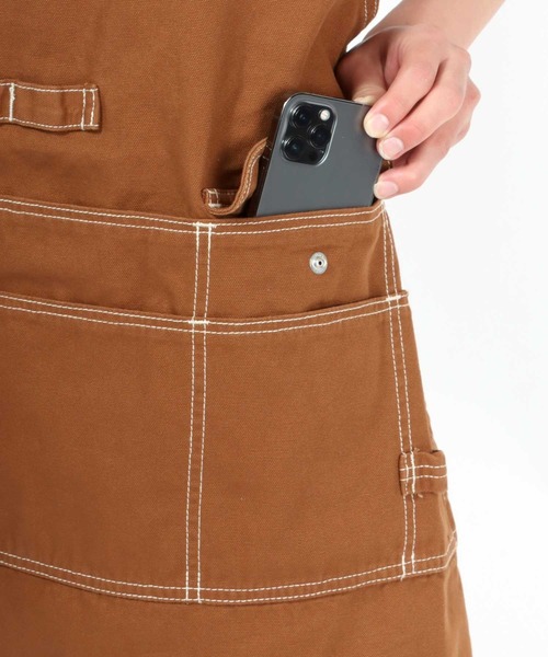 Lee（リー）の「Lee(リー)ダック・ヒッコリー・デニムエプロン（エプロン・メンズ・ブラック/ブラウン/インディゴブルー/ストライプ/ワンウォッシュ・M）」の12枚目の写真