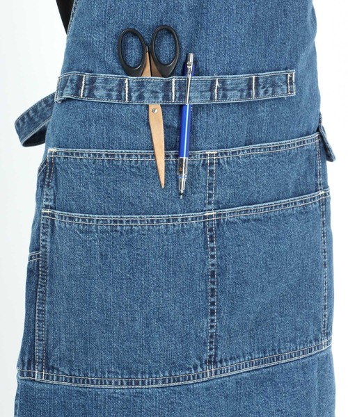 Lee（リー）の「Lee(リー)ダック・ヒッコリー・デニムエプロン（エプロン・メンズ・ブラック/ブラウン/インディゴブルー/ストライプ/ワンウォッシュ・M）」の9枚目の写真