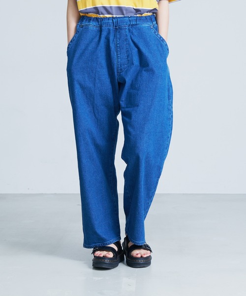 Lee(リー)の「【LEE/リー】 FLEEASY イージーパンツ ストレッチ ワイドパンツ テーパードシルエット(デニムパンツ・メンズ・ワンウォッシュ/アイボリー/ベージュ/ネイビー/ブルー系その他/オリーブ/グリーン/イエロー/レッド/ピンク/ロイヤルブルー/ダークパープル・FREE)」の7枚目の写真