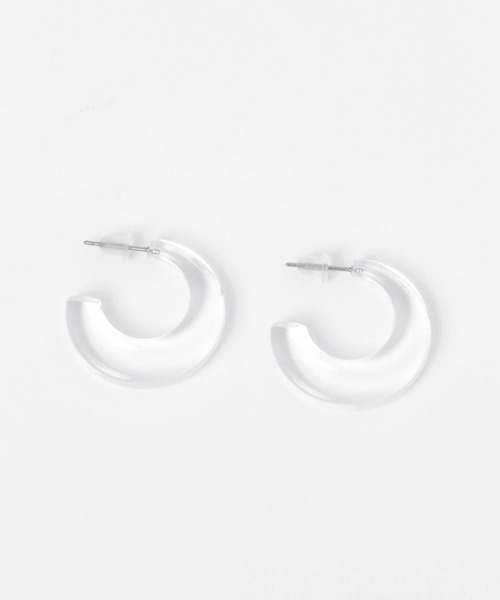 LAKOLE（ラコレ）の「クリアスクエアフープピアス / 271662（ピアス（両耳用）・レディース・ブラウン/その他3・FREE）」の2枚目の写真