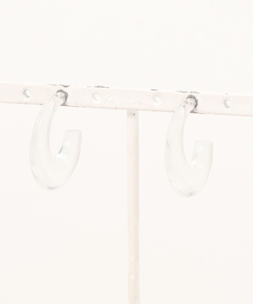 LAKOLE（ラコレ）の「クリアスクエアフープピアス / 271662（ピアス（両耳用）・レディース・ブラウン/その他3・FREE）」の7枚目の写真