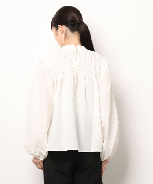 STYLEBLOCK(スタイルブロック)の「リネンタッチボリュームスリーブシャーリングブラウス(シャツ/ブラウス・レディース・ライム/ネイビー/ブラック/グリーン/ホワイト・M)」の11枚目の写真