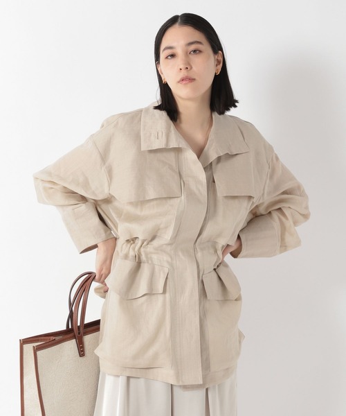 定価５.6万　カオス♡エクラ　マラカンブルゾン　ベージュ　リネン　ベージュ 定価5.6万 カオス♡エクラ マラカンブルゾン ベージュ リネン