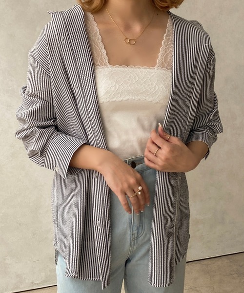 apres jour clair(アプレジュールクレア)の「【apres jour clair】レースインナー【ZOZOTOWN限定アイテム】(キャミソール・レディース・オフホワイト/ダークブラウン/モカ・X-LARGE/フリー)」の6枚目の写真