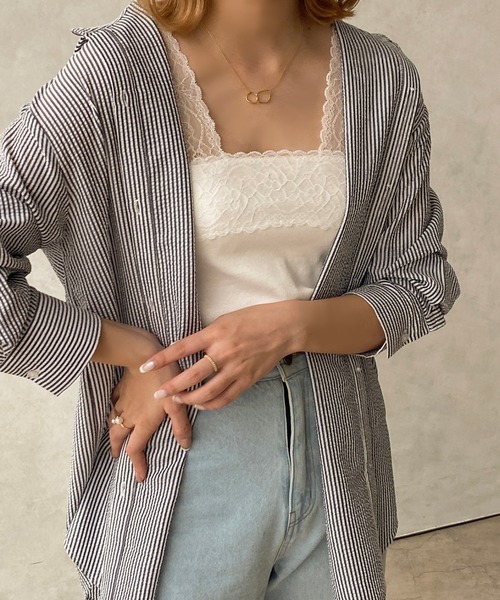 apres jour clair(アプレジュールクレア)の「【apres jour clair】レースインナー【ZOZOTOWN限定アイテム】(キャミソール・レディース・オフホワイト/ダークブラウン/モカ・X-LARGE/フリー)」の7枚目の写真