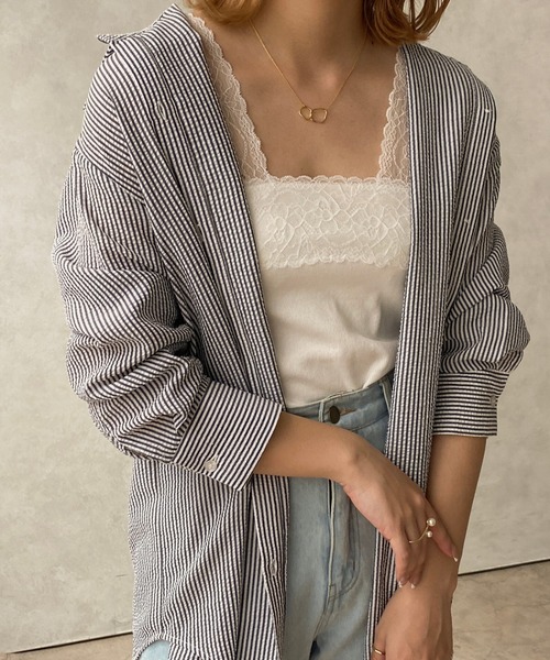 apres jour clair(アプレジュールクレア)の「【apres jour clair】レースインナー【ZOZOTOWN限定アイテム】(キャミソール・レディース・オフホワイト/ダークブラウン/モカ・X-LARGE/フリー)」の5枚目の写真