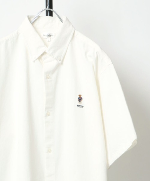 セール】TEDDY BEAR（テディベア）ワンポイント刺繍 半袖ボタンダウン
