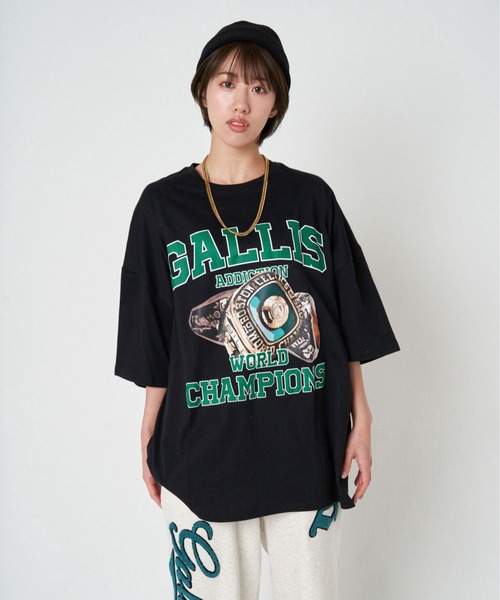 GALLIS ADDICTION(ガリスアディクション)の「GA COLLEGE RING TEE(Tシャツ/カットソー・メンズ・ホワイト/ブラック・M/L)」の1枚目の写真