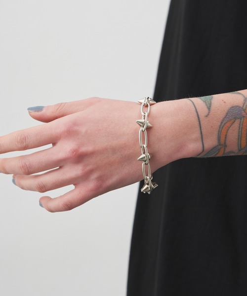 AIVER（アイバー）の「AIVER　チェーンスタッズブレスレット（ブレスレット・メンズ・シルバー・FREE）」の8枚目の写真