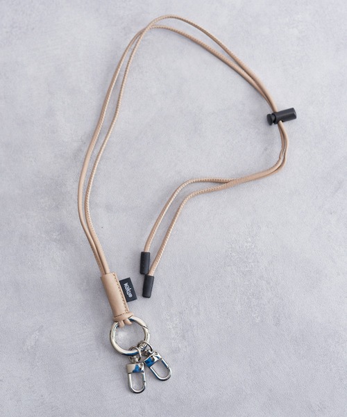 waku（ワク）の「waku ワク / キートップレザーマルチコード ネックストラップ レザーストラップ ネックポーチ / WK-0011（キーケース/キーアクセサリー・メンズ・ブラック/ベージュ/ネイビー/ダークオレンジ/グレー・FREE）」の12枚目の写真