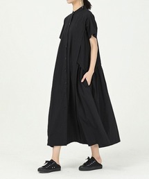 MAISON BREEZE | ゆるっと楽ちん。高見え間違いなし。【MAISON BREEZE】バックダーツワイドワンピース SCCH83　【手洗い可】(ワンピース)
