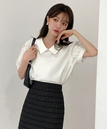 by muni:r | デイリーパフカラ半袖ブラウス(シャツ/ブラウス)