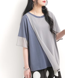 osharewalker | 『メッシュ切替アシメデザインTシャツ』(Tシャツ/カットソー)