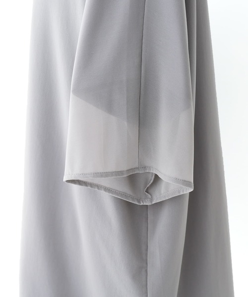 osharewalker（オシャレウォーカー）の「【廃盤】『メッシュ切替アシメデザインTシャツ』（Tシャツ/カットソー・レディース・ブラック/グレイッシュブルー・FREE）」の22枚目の写真