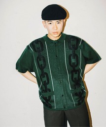 PATTERN KNIT S/S SHIRT