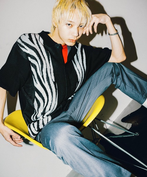 FTW(エフティダブリュー)の「PATTERN KNIT S/S SHIRT(シャツ/ブラウス・メンズ・ブラック/ダークグリーン/レッド/ライトブルー/アイボリー/ブラック×ホワイト・MEDIUM/LARGE)」の16枚目の写真