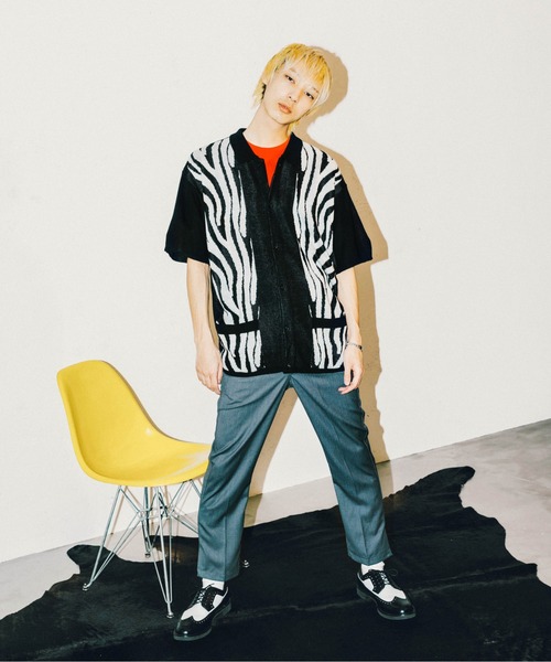 FTW(エフティダブリュー)の「PATTERN KNIT S/S SHIRT(シャツ/ブラウス・メンズ・ブラック/ダークグリーン/レッド/ライトブルー/アイボリー/ブラック×ホワイト・MEDIUM/LARGE)」の13枚目の写真