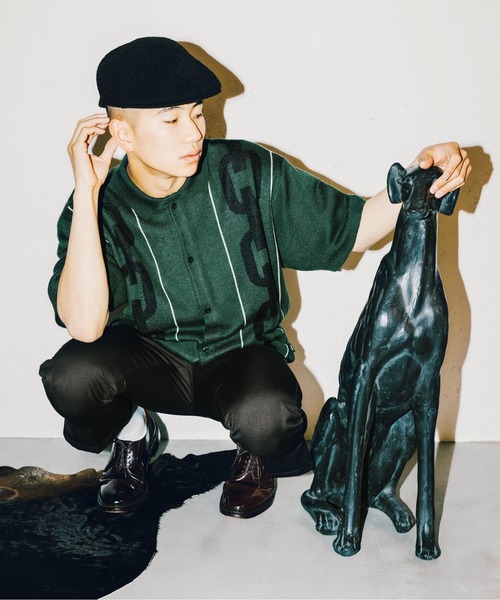 FTW(エフティダブリュー)の「PATTERN KNIT S/S SHIRT(シャツ/ブラウス・メンズ・ブラック/ダークグリーン/レッド/ライトブルー/アイボリー/ブラック×ホワイト・MEDIUM/LARGE)」の14枚目の写真