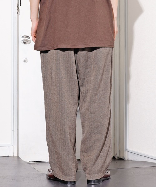 SEVEN BY SEVEN(セブンバイセブン)の「SEVEN BY SEVEN/セブン バイ セブン TUCK PANTS リネン混タックパンツ(スラックス・メンズ・グレー/チャコール・L/M)」の4枚目の写真