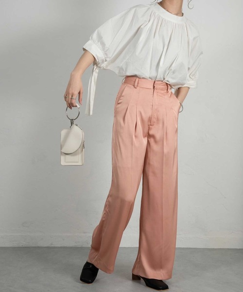 amiur エミレ　ブラウス Amiur（エミレ）の「puff sleeve ribbon blouse（シャツ