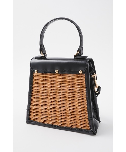 MOUSSY（マウジー）の「RATTAN HAND バッグ（かごバッグ・レディース・ブラック/ベージュ・FREE）」の12枚目の写真