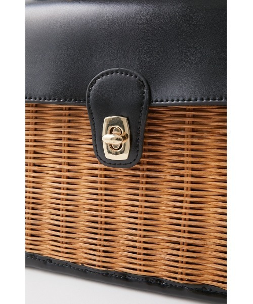 MOUSSY（マウジー）の「RATTAN HAND バッグ（かごバッグ・レディース・ブラック/ベージュ・FREE）」の14枚目の写真