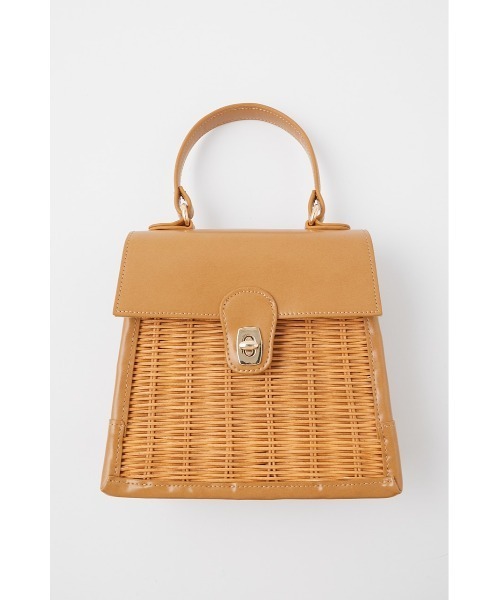 MOUSSY（マウジー）の「RATTAN HAND バッグ（かごバッグ・レディース・ブラック/ベージュ・FREE）」の9枚目の写真