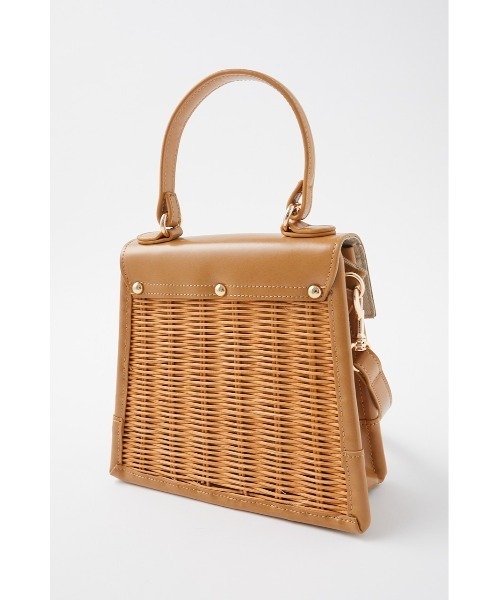 MOUSSY（マウジー）の「RATTAN HAND バッグ（かごバッグ・レディース・ブラック/ベージュ・FREE）」の7枚目の写真