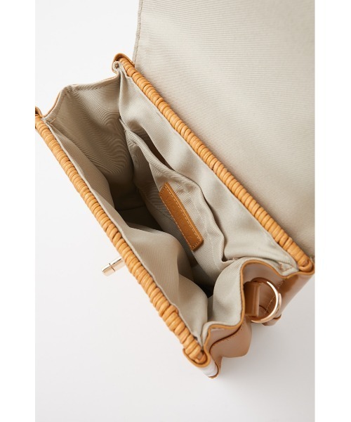 MOUSSY（マウジー）の「RATTAN HAND バッグ（かごバッグ・レディース・ブラック/ベージュ・FREE）」の5枚目の写真