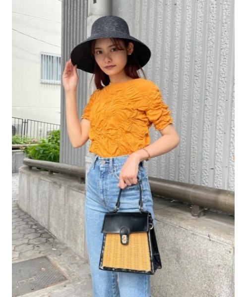 MOUSSY（マウジー）の「RATTAN HAND バッグ（かごバッグ・レディース・ブラック/ベージュ・FREE）」の22枚目の写真